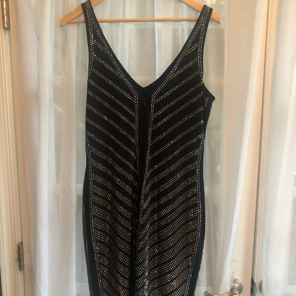 Black and silver dress